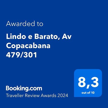 Lindo E Barato, Av Copacabana 479/301 리오데자네이루 외부 사진